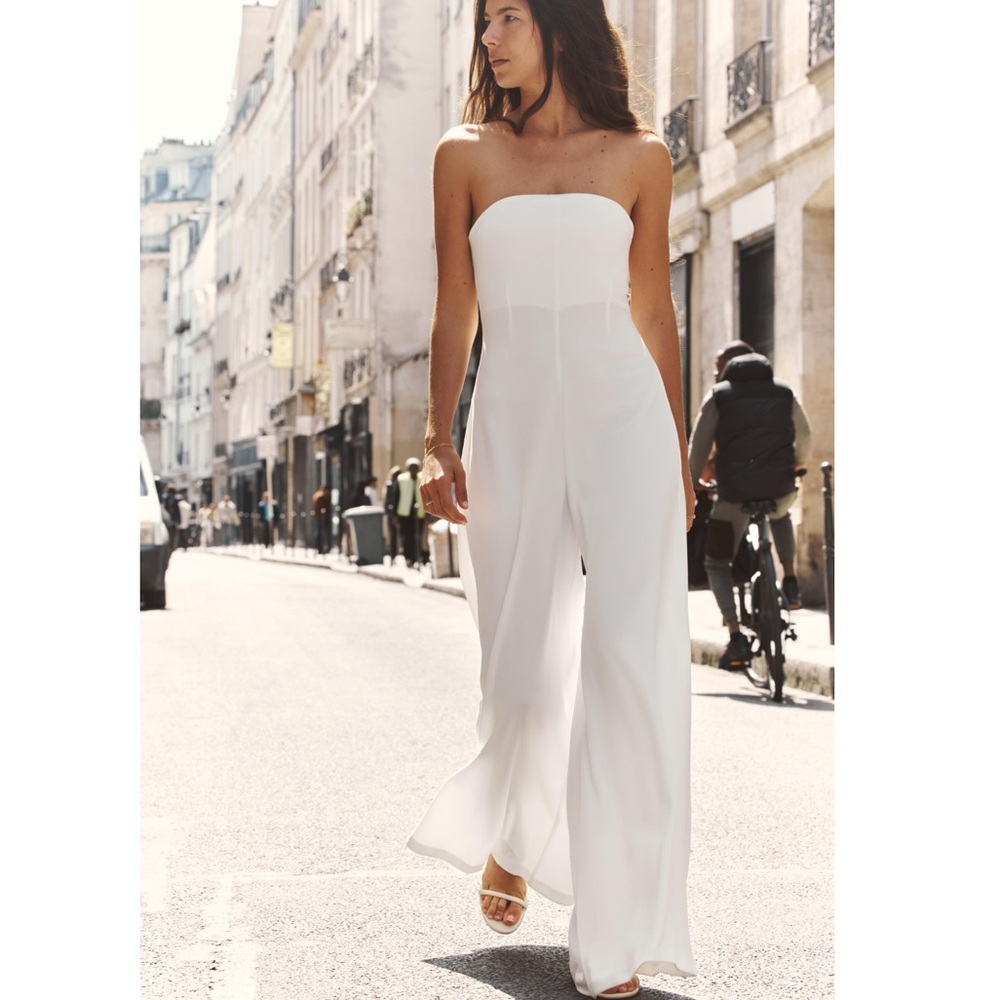 Zara STRAPLESS LONG JUMPSUIT